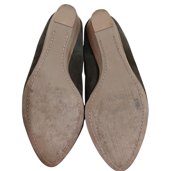 Anthropologie Pilcro and the Letterpress Green Suede Ankle Boot Size 8 Booties - Picture 7 of 9